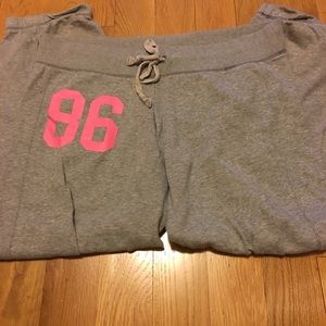 PINK gray sweatpants